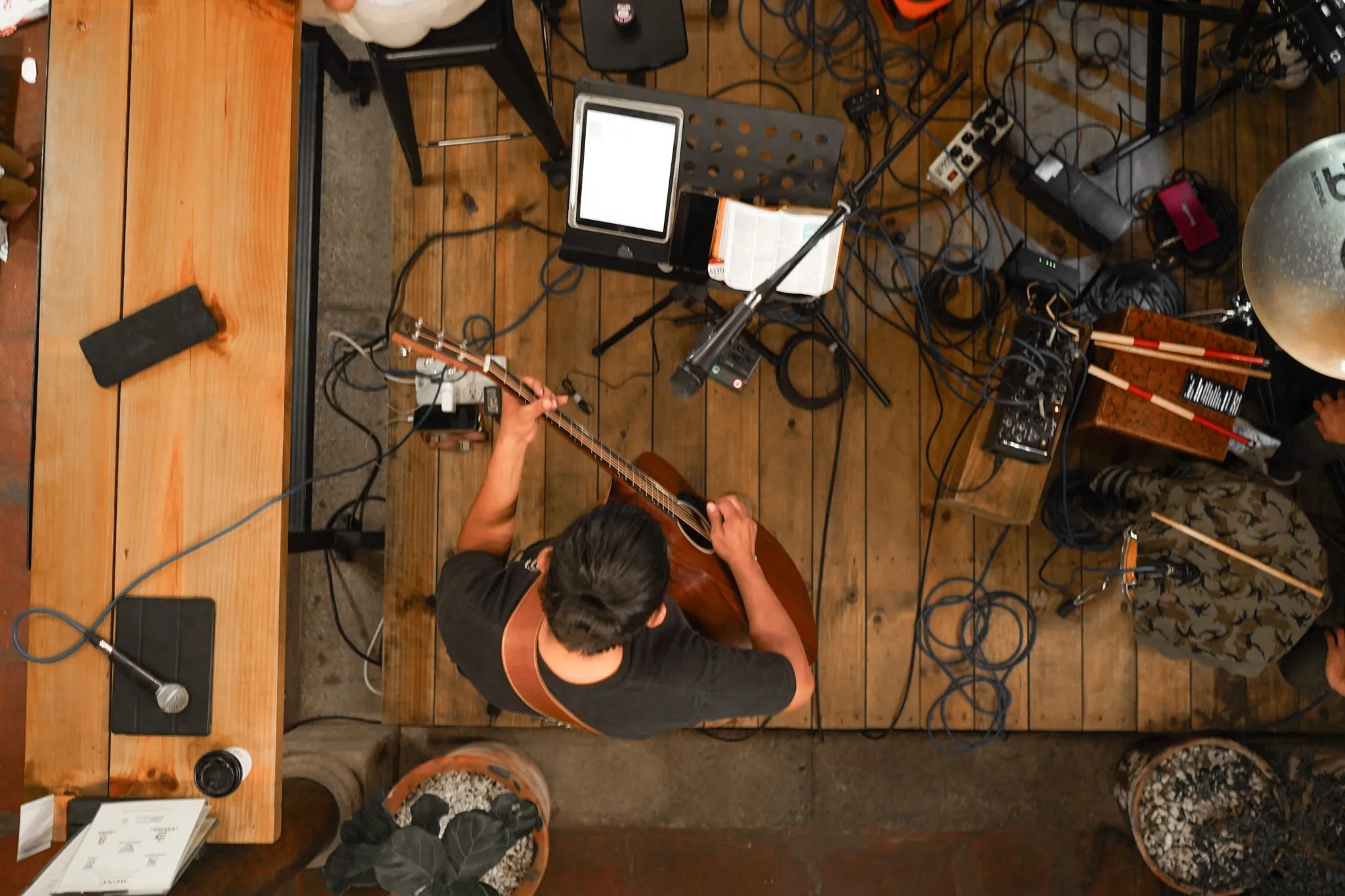 Worship team leading praise and worship